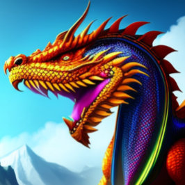 T-Shirt Com Face De Dragão Mágico