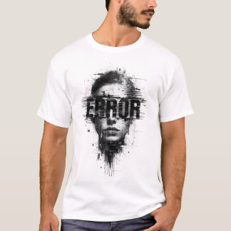 T-Shirt com face "ERRO" | Cyberpunk Digita