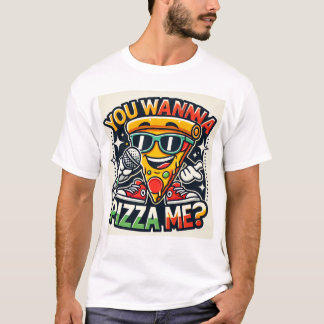 T-Shirt com fatia de pizza