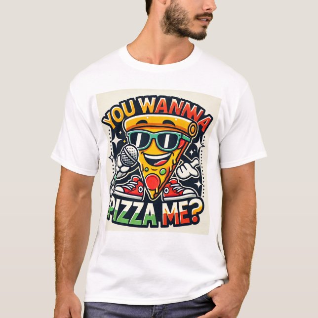 T-Shirt com fatia de pizza (Frente)