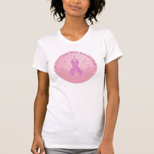 T-Shirt com Fita Rosa de Câncer da Mama