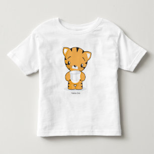 T-shirt com fome da criança do gatinho