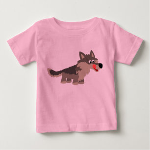 T-shirt com fome do bebê do lobo dos desenhos
