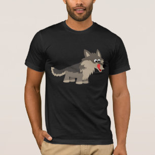T-shirt com fome do lobo dos desenhos animados