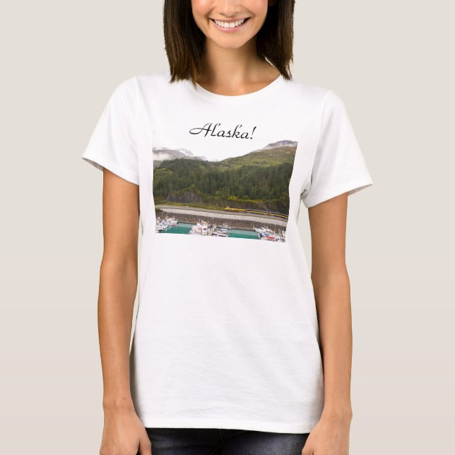 T-shirt com fotografia das montanhas do Alasca (Frente)