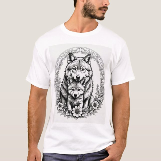 T-shirt com fotografia de animais (Frente)