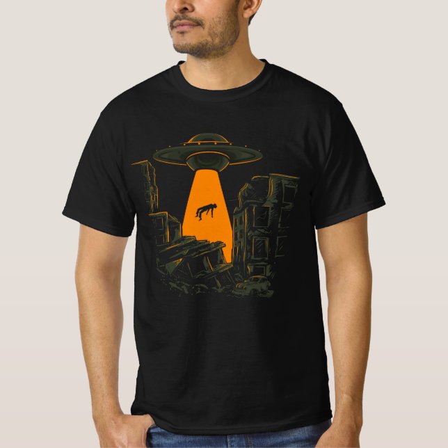 T-Shirt com Gráfico de Espaço (Frente)