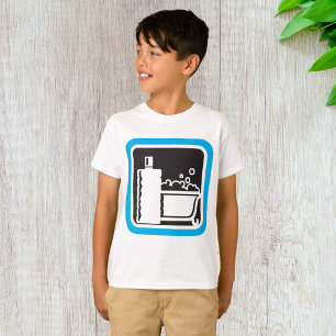 T-Shirt com Ícone de Bath de Bolha