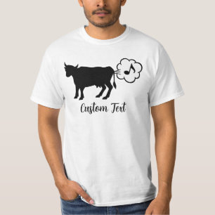 T-Shirt Com Ícone De Metano De Vaca
