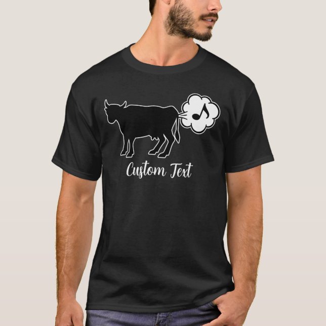 T-Shirt Com Ícone De Metano De Vaca (Frente)