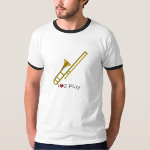 T-shirt com ilustração de um trombone