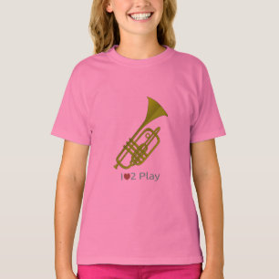 T-shirt com ilustração de uma trombeta
