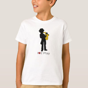 T-shirt com ilustração do saxofone player