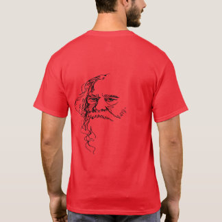 T-shirt com Impressão de Rosto Abstrato nas Costas