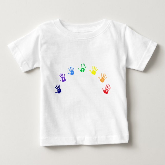 T-Shirt com impressões digitais de bebês (Frente)