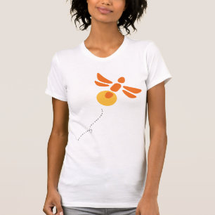 T-shirt com inseto Firefly em laranja