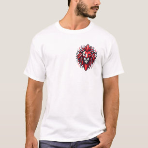 T-Shirt com Leão Geométrico - Resistência Negrito 