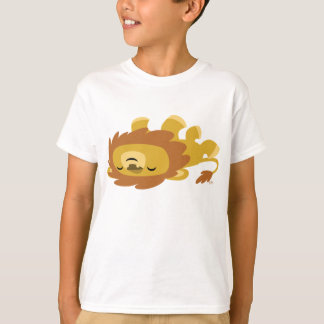 T-Shirt com Leão Preguiçoso de Cartoon Bonito