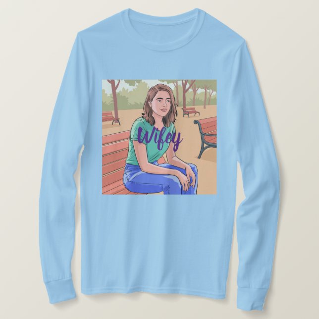 T-Shirt Com Longa Distância (Frente do Design)