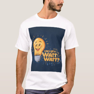 T-Shirt Com Luz De Watt Engraçado