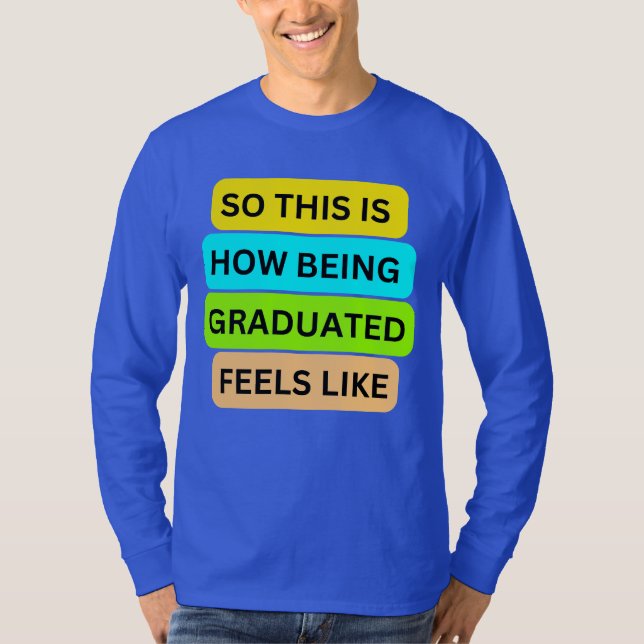 T-Shirt com manga azul real profunda SO_NOT_IS_HO (Frente)