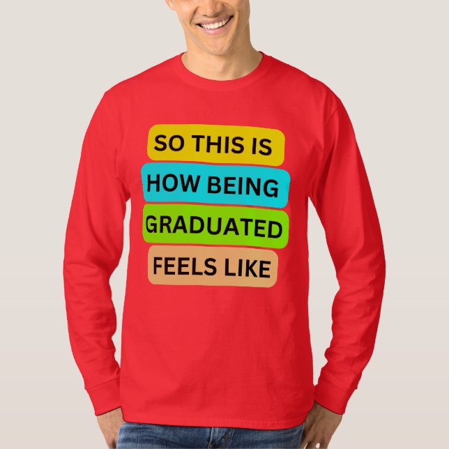 T-Shirt com manga vermelha SO_NOT_IS_HOW_BEING_GRA (Frente)