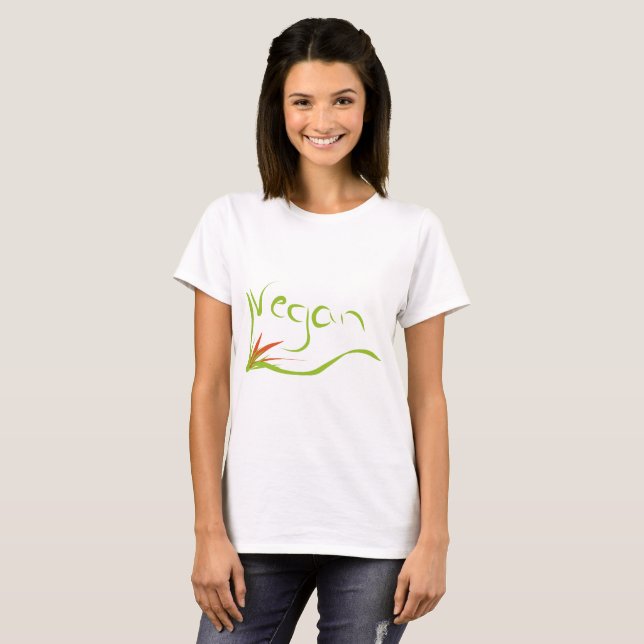 t-shirt com mensagem do vegan (Frente Completa)