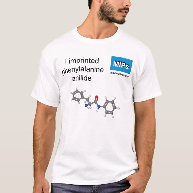 T-shirt com molécula de fenilalanina anilida (Frente)