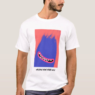T-Shirt com monstro vermelho picante