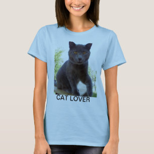 T-shirt com o AMANTE do CAT na parte dianteira