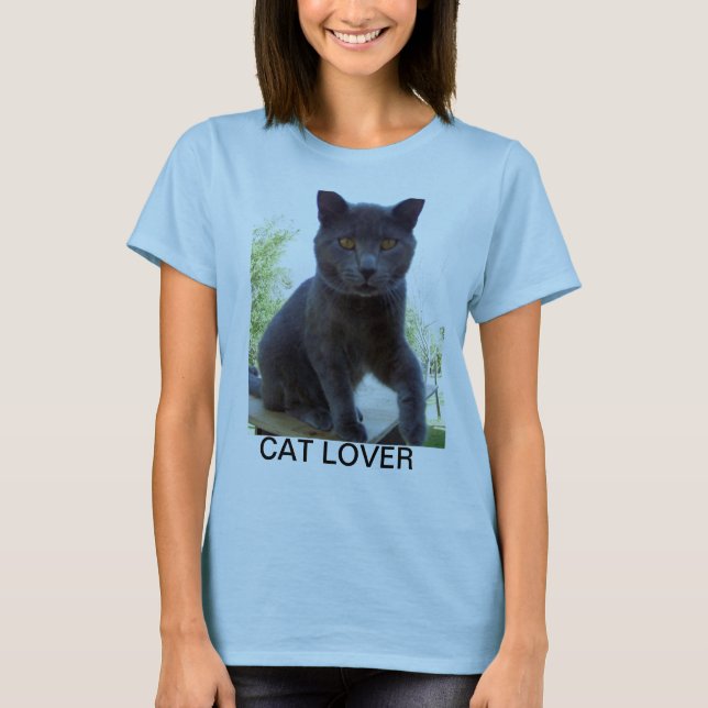 T-shirt com o AMANTE do CAT na parte dianteira (Frente)