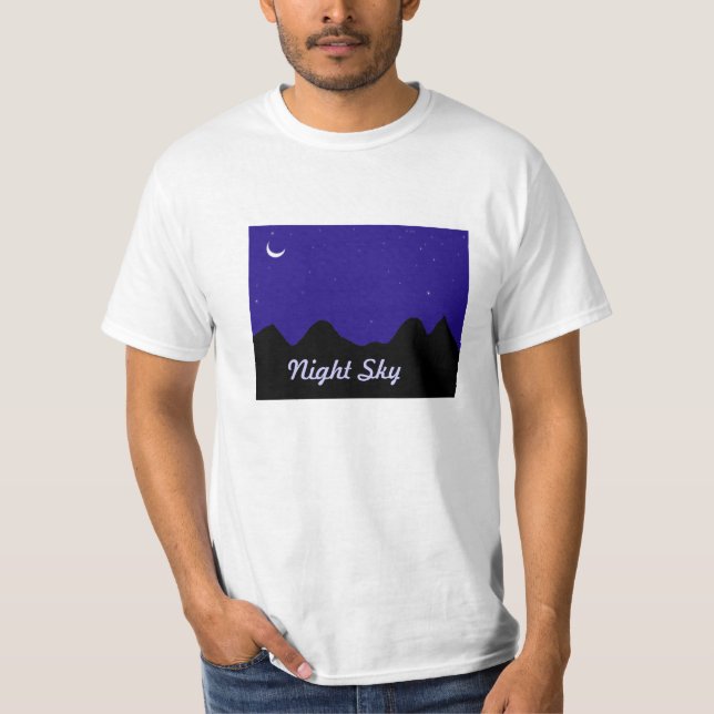 T-shirt com o céu nocturno impresso (Frente)