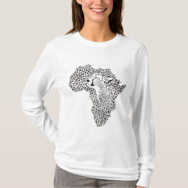 T-shirt com o design original de África - Cheet