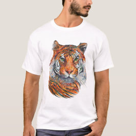 T-shirt com o tigre do impressão para homens