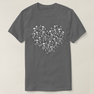 T-Shirt com Oulina do Coração Crânio