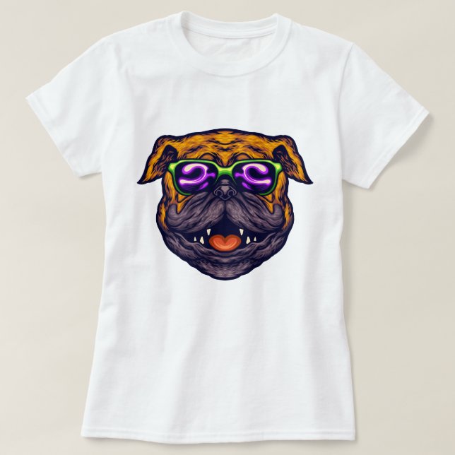 T-Shirt com Pug Cute (Frente do Design)