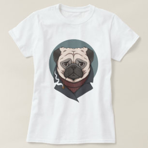 T-Shirt com Pug Cute