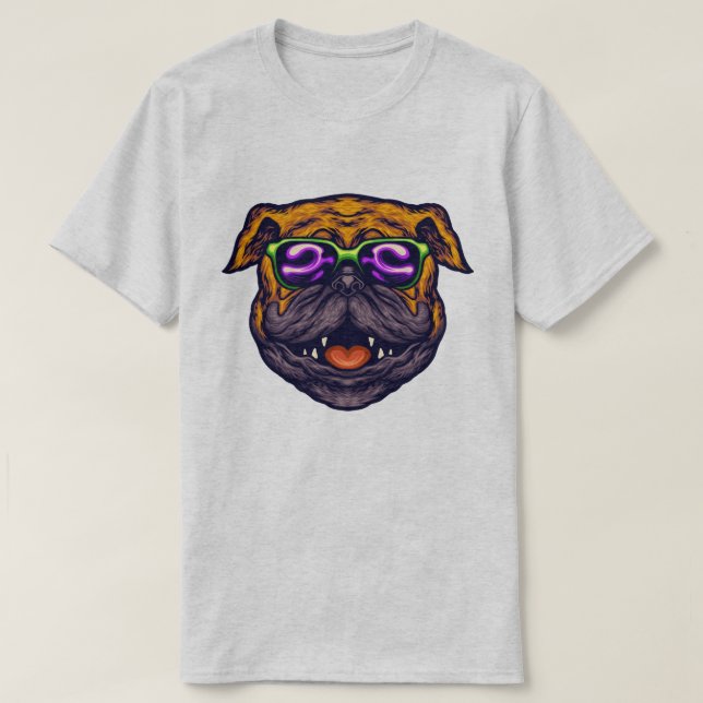 T-Shirt com Pug Cute (Frente do Design)