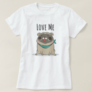 T-Shirt com Pug Cute