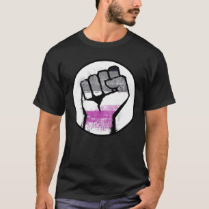 T-Shirt com Punho de Orgulho Assexual