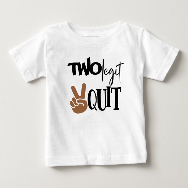 T-shirt com segundo aniversário de duas pernas (Frente)