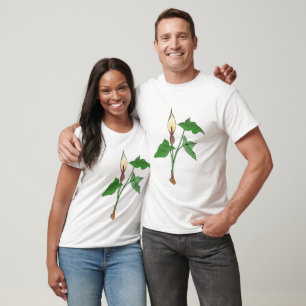T-shirt com senhores e senhoras, lírio de arum, de