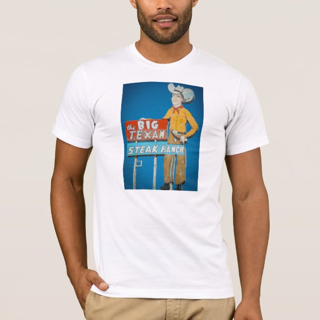t-shirt com sinal de néon do Texan grande (Frente)
