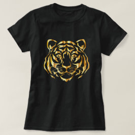 T-Shirt Com Tigre De ouro