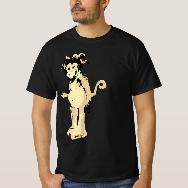T-Shirt com tinta de macaco (Frente)