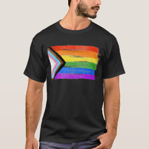 T-Shirt com Tinta de Orgulho de Progresso