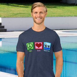 T-Shirt com três misturas de polo de paz e amor