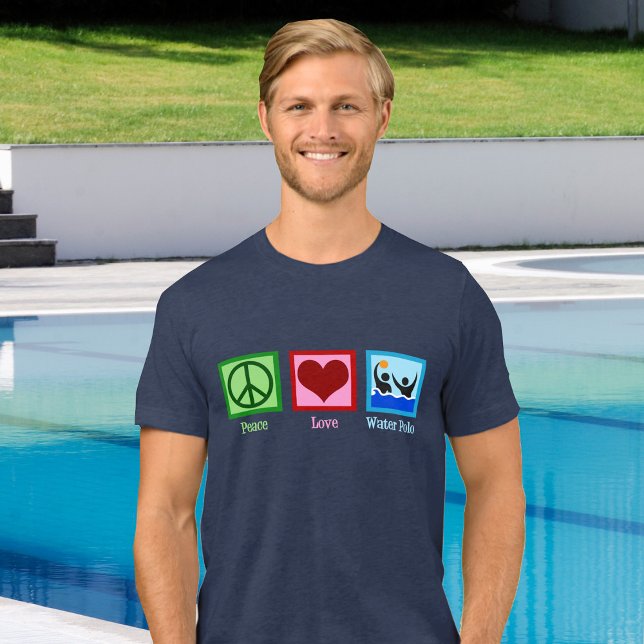 T-Shirt com três misturas de polo de paz e amor (Criador carregado)