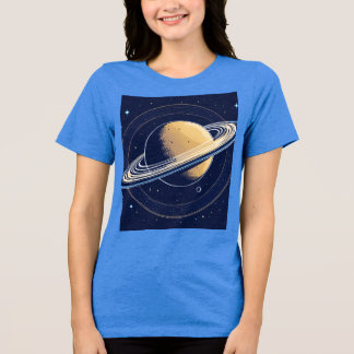 T-shirt com um design de sistema solar