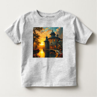 T-shirt com uma fotografia de pôr do sol